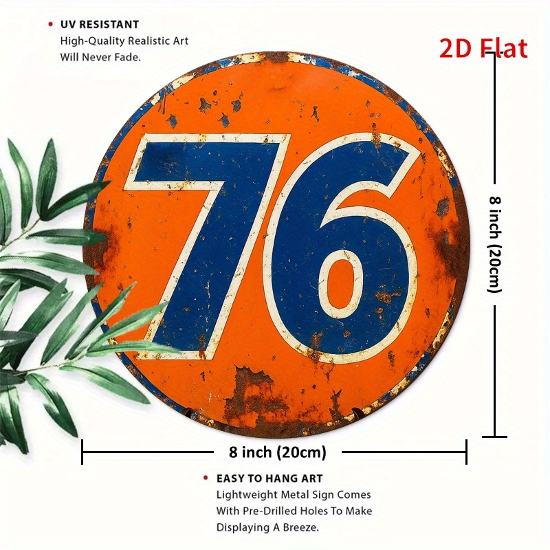[2D Flat] Vintage 76 Gas Stati - Home Decor Orange のレビューと価格