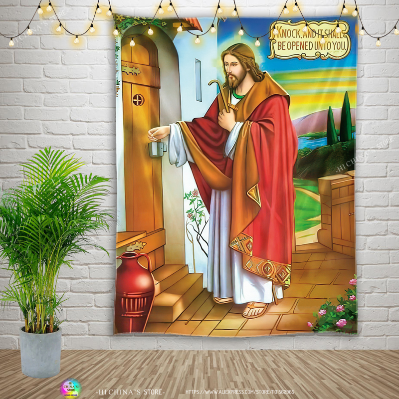 Jesus  Virgin Mary Tapestry Ho - Home Decor Jesus のレビューと価格