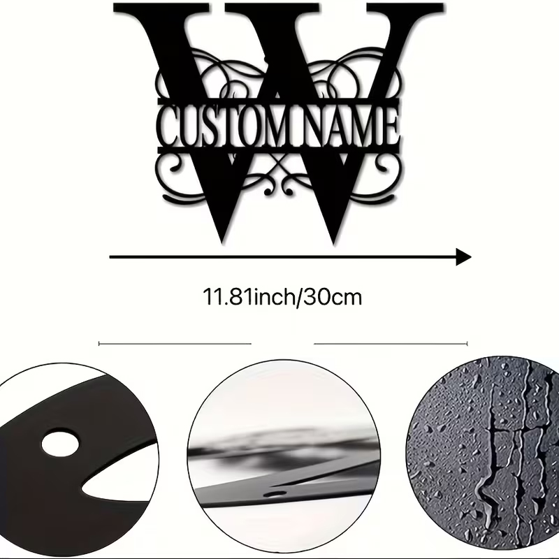 Classic Custom Monogram Metal  - Home Decor Wall Art のレビューと価格