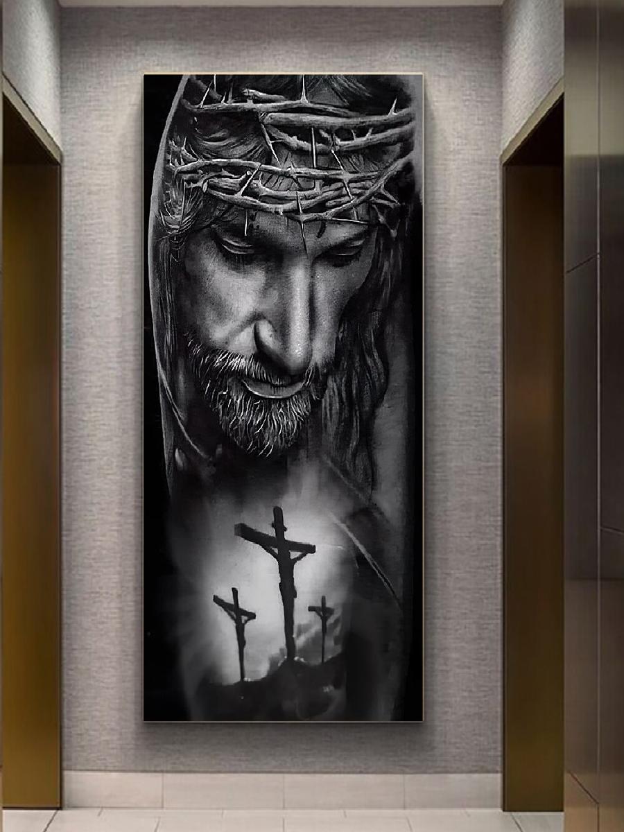 Crown of Thorns Jesus Canvas W - Home Decor Jesus のレビューと価格