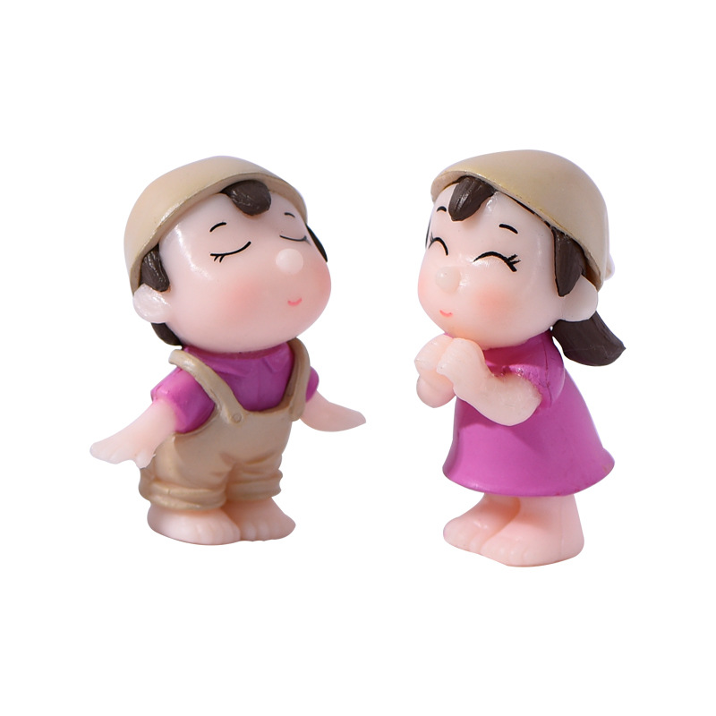 2pcs Left Right Couple Miniatu - Home Decor Korea のレビューと価格