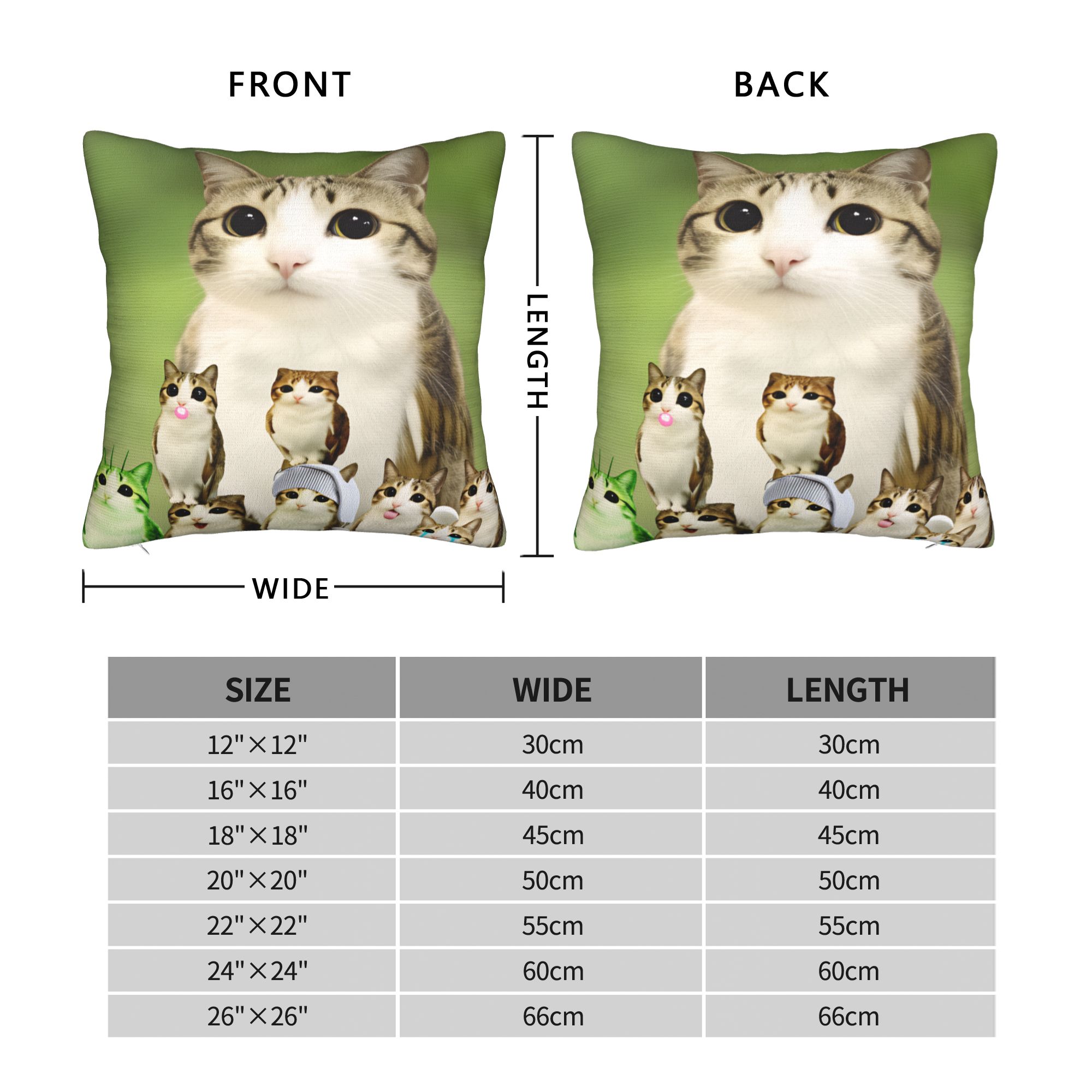 Pillow Cover Funny Meowl Cat F - Home Decor Png のレビューと価格