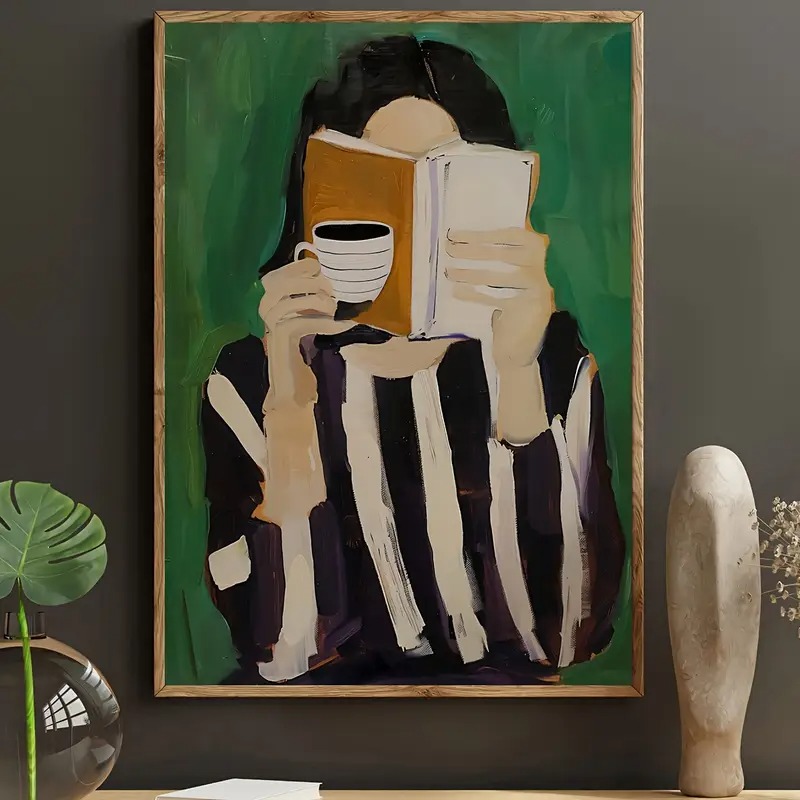 Green Abstract Figures Canvas  - Home Decor Niche のレビューと価格