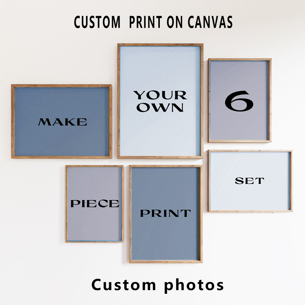 6pcs/set Custom Canvas Prints  - Home Decor Foto のレビューと価格