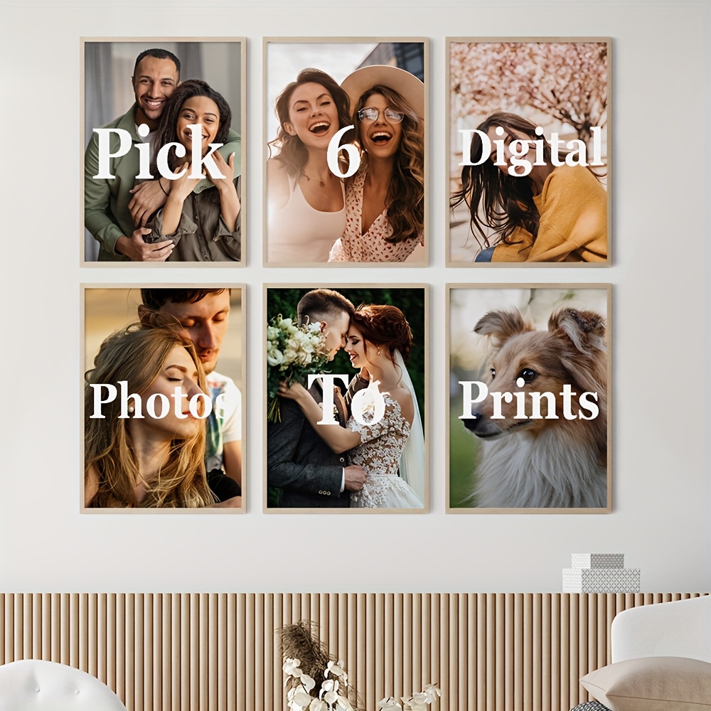 6pcs/set Custom Canvas Prints  - Home Decor Foto のレビューと価格