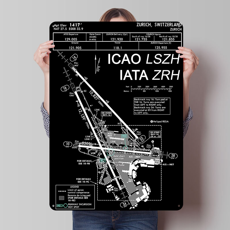 Zurich Kloten Airport ZRH Tin  - Home Decor Zurich のレビューと価格