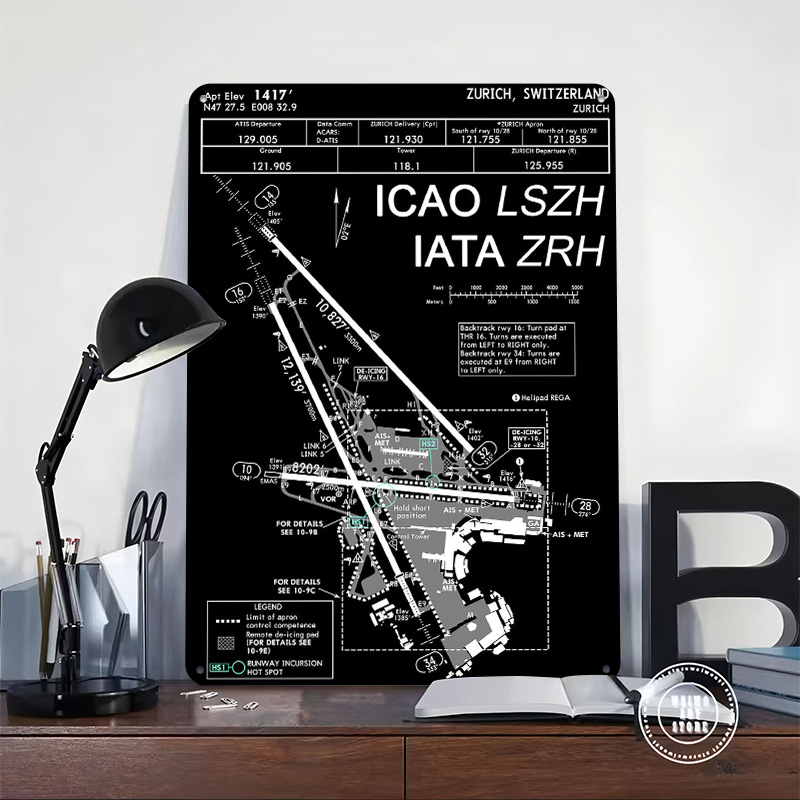 Zurich Kloten Airport ZRH Tin  - Home Decor Zurich のレビューと価格