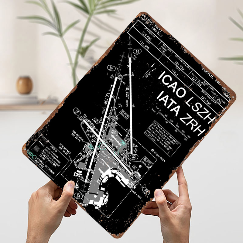Zurich Kloten Airport ZRH Tin  - Home Decor Zurich のレビューと価格